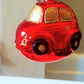 Vintage Czech Republic, Glass Blown, Hand Painted Christmas Tree Ornament - Car