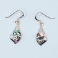 Silver Handmade Inlay Earrings Semi Precious Abalone Shell- Shell
