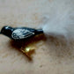 Vintage Czech Republic, Glass Blown, Hand Painted Christmas Tree Ornament - small bird with clip