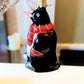 Vintage Hand Painted Glass Penguin Christmas Ornament - Czech Republic