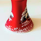 Vintage Czech Glass Christmas Bell Ornament: Hand-Painted House Motif