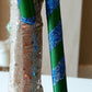 Vintage Czech Republic, Glass Blown, Hand Painted Christmas Tree Ornament - Large  Candy Cane