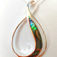 Silver Handmade Inlay Pendant Semi Precious Abalone Shell- Loop