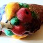 Vintage Czech Republic, Glass Blown, Hand Painted Christmas Tree Ornament - Large Fruit Cone Red