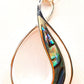 Silver Handmade Inlay Pendant Semi Precious Abalone Shell- Loop