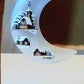Vintage Czech Glass Christmas Ornament: Hand-Painted House Motif