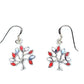 Silver Handmade Inlay Pendant/Earring Set Semi Precious Natural Shell- Tree