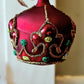 Vintage Czech Republic, Glass Blown, Hand Painted Christmas Tree Ornament - Crown