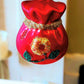 Vintage Czech Republic, Glass Blown, Hand Painted Christmas Tree Ornament - Money Bag