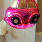 Vintage Czech Republic, Glass Blown, Hand Painted Christmas Tree Ornament - Car