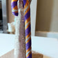 Vintage Czech Republic, Glass Blown, Hand Painted Christmas Tree Ornament - Large  Candy Cane