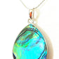 Silver Handmade Inlay Pendant Semi Precious Abalone Shell- Flower