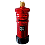 Czech Republic, Glass Blown, Hand Painted Christmas Tree Ornament - Post Box