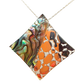 Silver Handmade Inlay Pendant Semi Precious Abalone Shell- Square