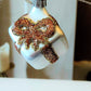 Vintage Czech Republic, Glass Blown, Hand Painted Christmas Tree Ornament - Present