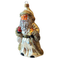Czech Republic, Glass Blown, Hand Painted Christmas Tree Ornament - Very Large Santa