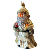 Czech Republic, Glass Blown, Hand Painted Christmas Tree Ornament - Very Large Santa