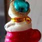 Vintage Czech Republic, Glass Blown, Hand Painted Christmas Tree Ornament - Cat in Boot