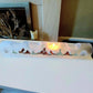 Vintage Czech Hand-Painted Glass Christmas Ornament Candle Holder