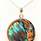 Silver Handmade Inlay Pendant Semi Precious Abalone Shell- Moon