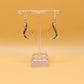 Silver Handmade Inlay Earrings Semi Precious Abalone Shell- Loop
