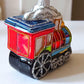Vintage Czech Republic, Glass Blown, Hand Painted Christmas Tree Ornament - Train