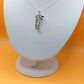 Silver Handmade Inlay Pendant Semi Precious Abalone Shell- Leaf