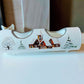 Vintage Czech Glass Christmas Ornament: Hand-Painted House Candle Holder