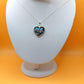 Silver Handmade Inlay Pendant Semi Precious Abalone Shell- Heart