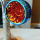 Vintage Czech Republic, Glass Blown, Hand Painted Christmas Tree Ornament - Retro Balls