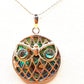 Silver Handmade Inlay Pendant Semi Precious Abalone Shell- Owl