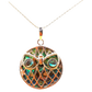 Silver Handmade Inlay Pendant Semi Precious Abalone Shell- Owl