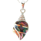 Silver Handmade Inlay Pendant Semi Precious Abalone Shell- Shell