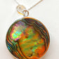 Silver Handmade Inlay Pendant Semi Precious Abalone Shell- Moon
