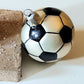 Vintage Czech Republic, Glass Blown, Hand Painted Christmas Tree Ornament - football
