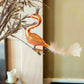 Vintage Czech Republic, Glass Blown, Hand Painted Christmas Tree Ornament - Swan with clip