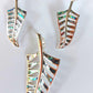 Silver Handmade Inlay Pendant/Earring Set Semi Precious Abalone Shell- Leaf