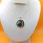 Silver Handmade Inlay Pendant Semi Precious Abalone Shell- Moon
