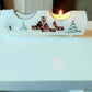 Vintage Czech Glass Christmas Ornament: Hand-Painted House Candle Holder