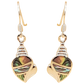 Silver Handmade Inlay Earrings Semi Precious Abalone Shell- Shell