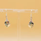 Silver Handmade Inlay Earrings Semi Precious Abalone Shell- Shell