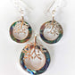 Silver Handmade Inlay Pendant/Earrings Set Semi Precious Abalone Shell- Tree of Life