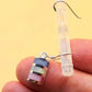 Silver Handmade Inlay Earrings Semi Precious Natural Shell- Multi Colour