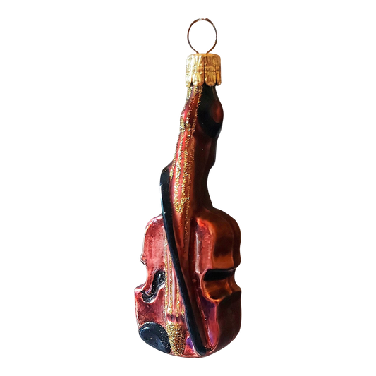 Czech Republic, Glass Blown, Hand Painted Christmas Tree Ornament - Violin