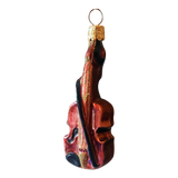 Czech Republic, Glass Blown, Hand Painted Christmas Tree Ornament - Violin