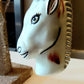Vintage Czech Republic, Glass Blown, Hand Painted Christmas Tree Ornament - Horse Head
