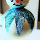 Vintage Czech Republic, Glass Blown, Hand Painted Christmas Tree Ornament - 2 Tier Snowman (reduced)