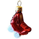 Czech Republic, Glass Blown, Hand Painted Christmas Tree Ornament - pram a pair ( x 2 )