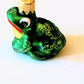 Vintage Czech Republic, Glass Blown, Hand Painted Christmas Tree Ornament - Frog a pair ( x 2 )