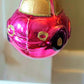 Vintage Czech Republic, Glass Blown, Hand Painted Christmas Tree Ornament - Car
